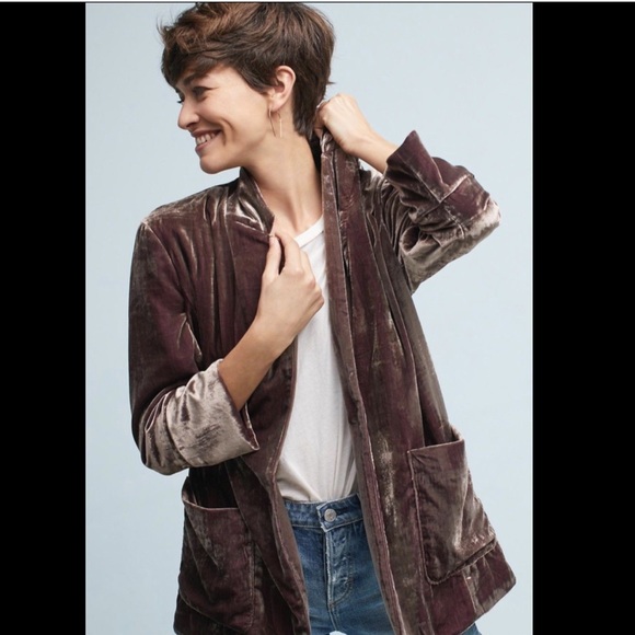 Cartonnier Iridescent Crushed Velvet Blazer S - Picture 6 of 8